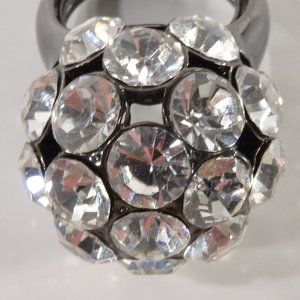 Neiman Marcus Lee Angel  Disco Crystal Fireball Ring   NWT  dust pouch $165